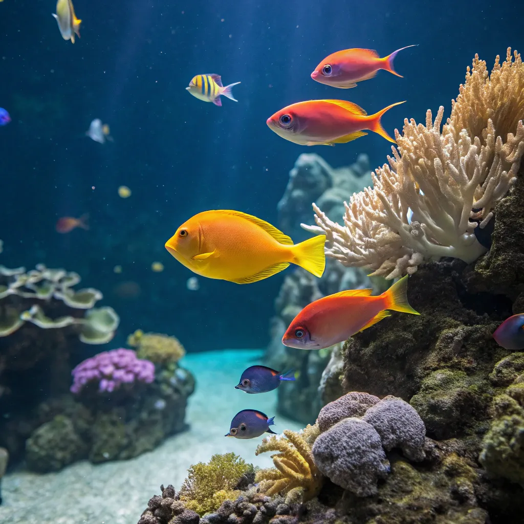 Beautiful Aquarium with Colorful Fish